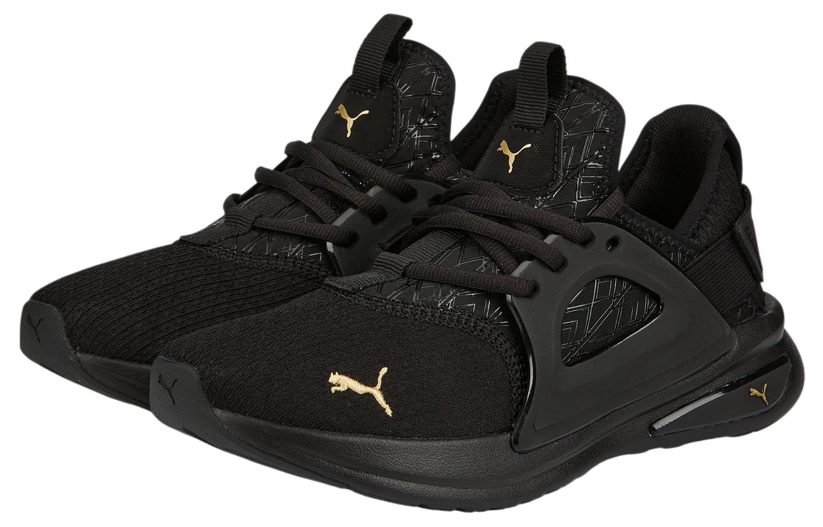 (WMNS) PUMA Softride Enzo Evo 'Metallic-Black Gold' 377049-01