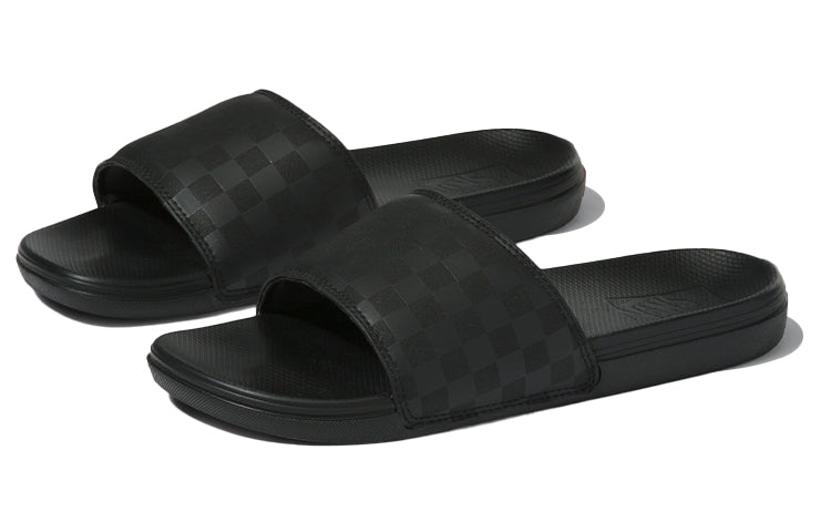 Vans La Costa Slide-On Checkboard Sneakers Black VN0A5HF5276