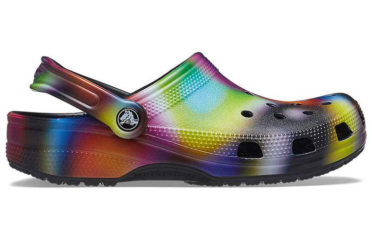 Crocs Colorful Crocs Beach Unisex Multi-Color Black Sandals 207556-0C4