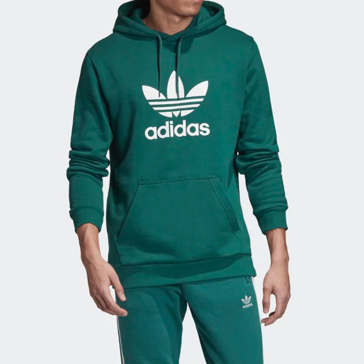adidas originals hooded Drawstring Pullover Green EJ9681