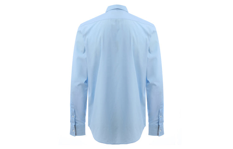 Men's Burberry Cotton Classic Long Sleeves Shirt Blue 39911601
