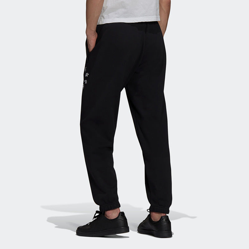 adidas originals Logo Printing Loose Sports Bundle Feet Pants Black H35651