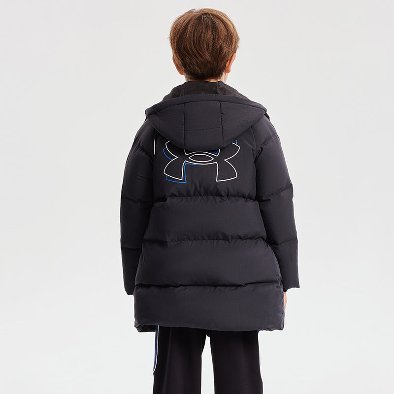 (GS) Under Armour Graphic Warm Casual Down Jacket 'Black White' 234106069