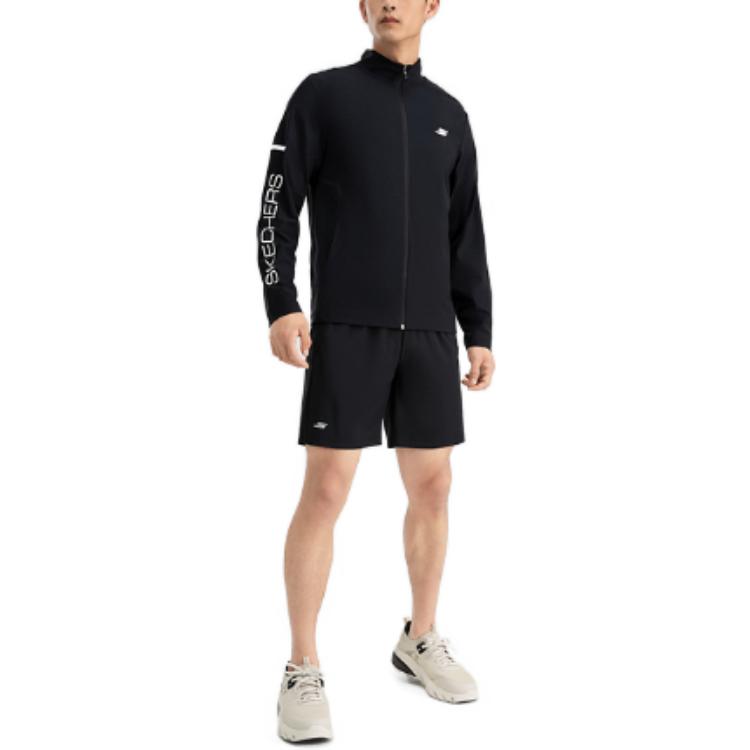 Skechers S Letter Printed Sun Protective Jacket 'Black White' P223M023