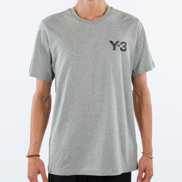 Y-3 Logo Round Neck Short Sleeve Unisex Gray CE8742