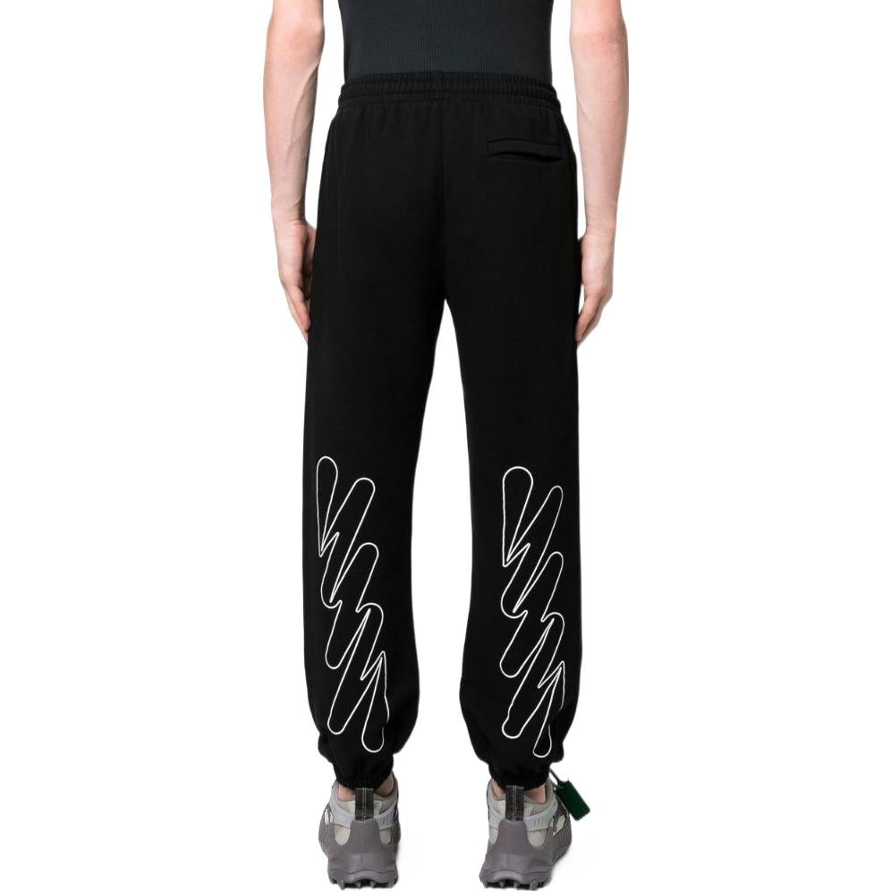 Men's Off-White FW22 Solid Color Sports Pants/Trousers/Joggers Version Black OMCH030F22FLE0061001001