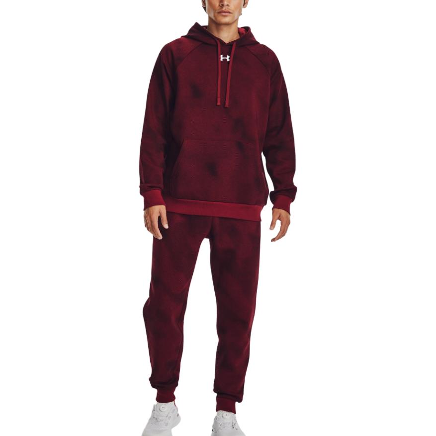 Under Armour Rival Fleece Printed Joggers 'Burgundy' 1379777-600
