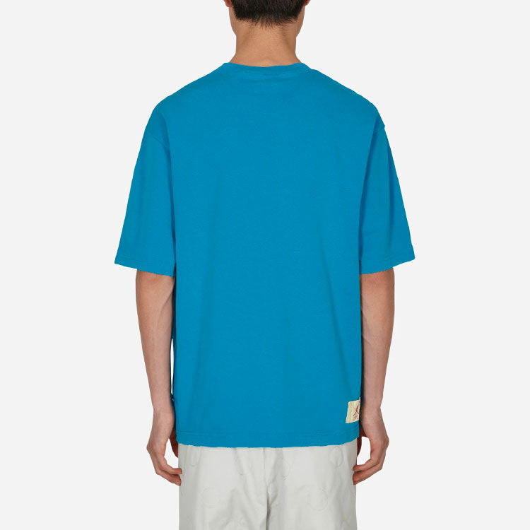 Air Jordan x Union Crossover Solid Color Alphabet Pattern Cartoon Printing Round Neck Short Sleeve US Edition Blue DM2839-483