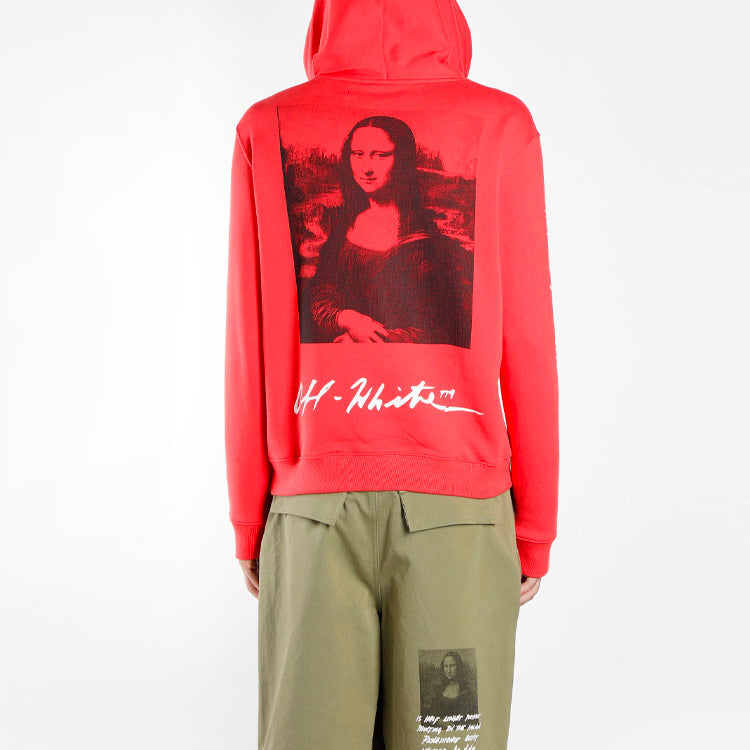 Men's Off-White Mona Lisa Printing Loose Fit Red OMBB034S190030052010