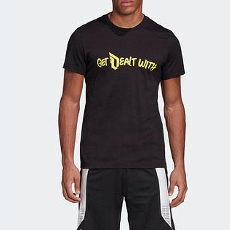 adidas Dame Hecklers Basketball Sports Round Neck Short Sleeve Black GD8714