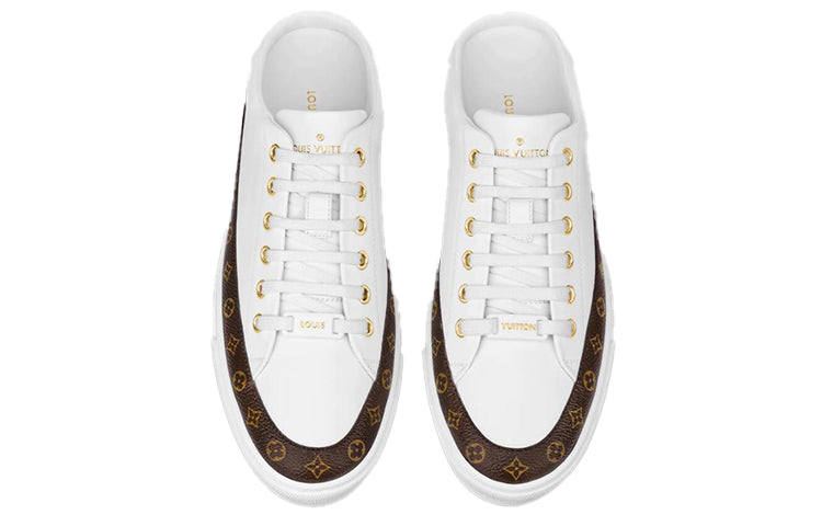 (WMNS) LOUIS VUITTON Stellar Mules 'White Brown' 1A8NEB