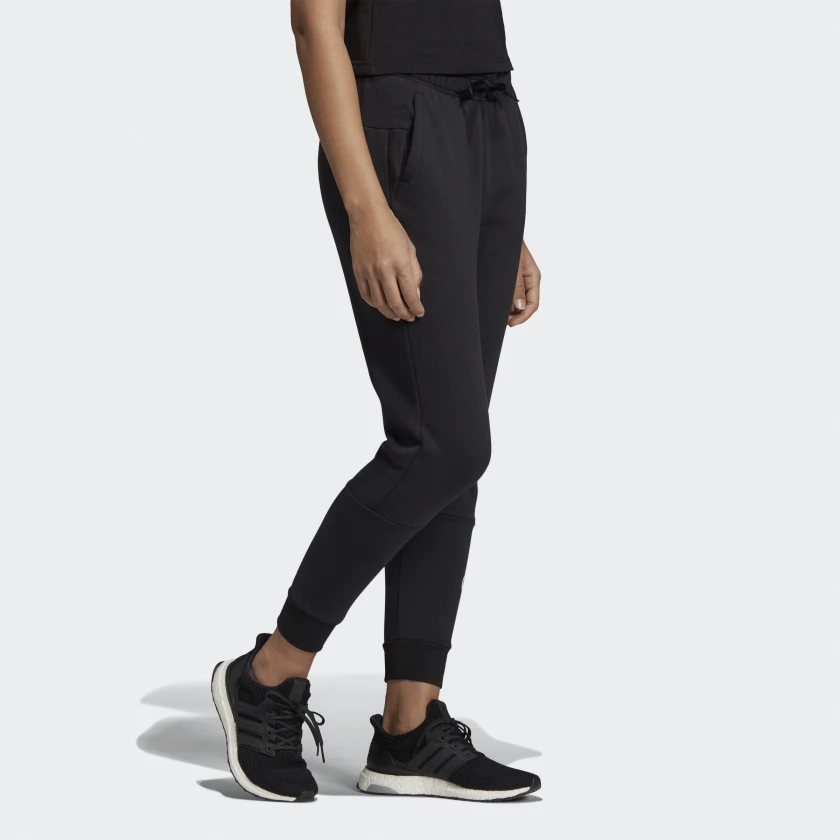 (WMNS) adidas W MH BOS Pant Fleece Lined Knit Long Pants Black EB3806