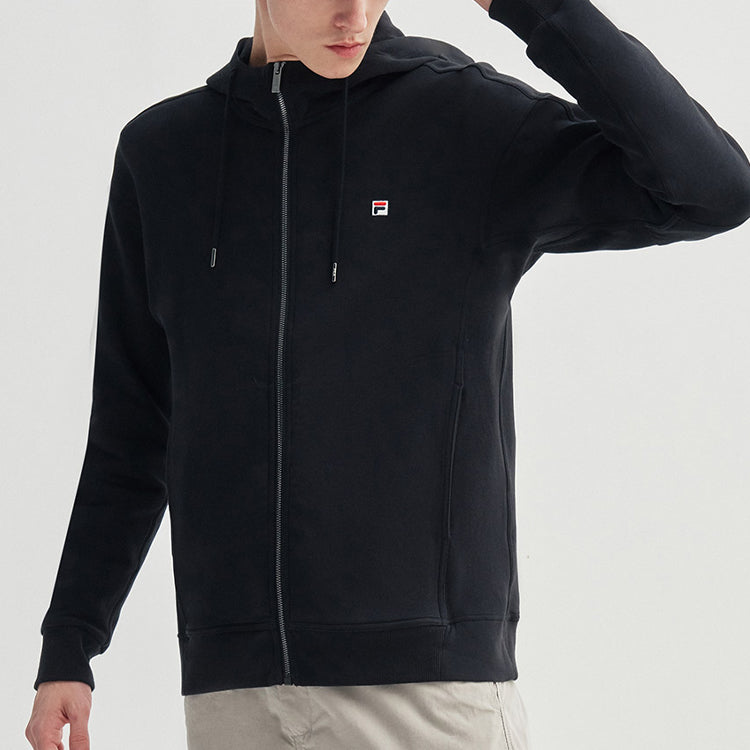 FILA hooded Jacket Knit Sports Tops Black F11M038505F-BK