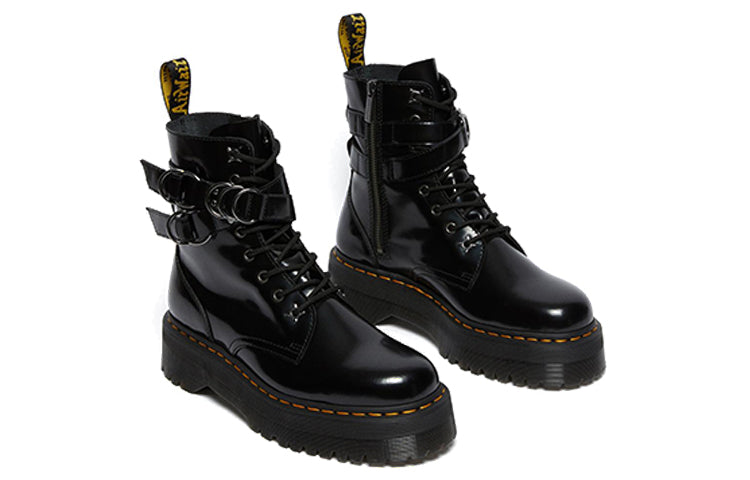 Dr. Martens Jadon Hardware Leather Platform Boots Black 26666001