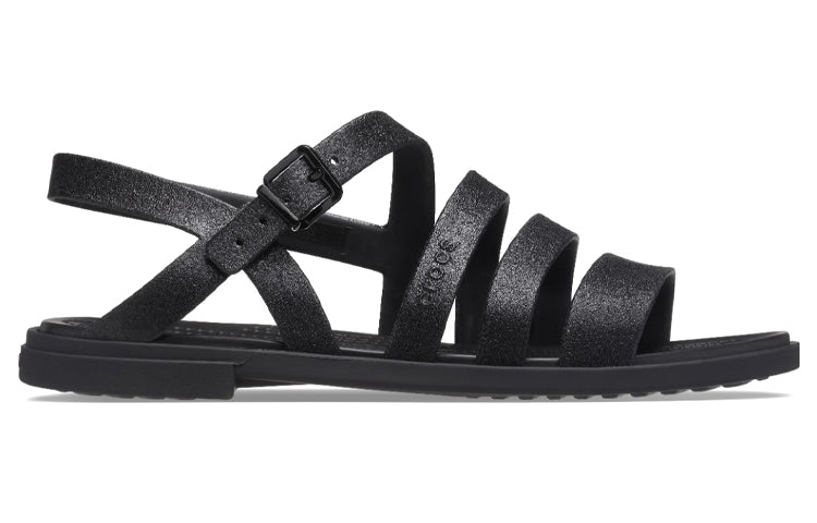 (WMNS) Crocs Tulum sandals 'All Black' 206737-0L9