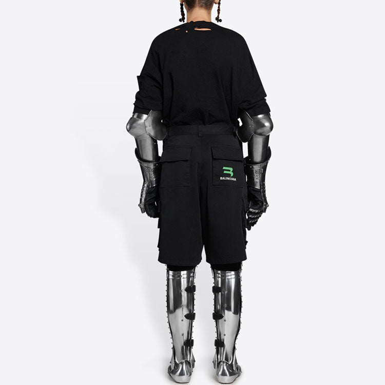Balenciaga Gamer Cargo Shorts 'Black' 663074TKP041000