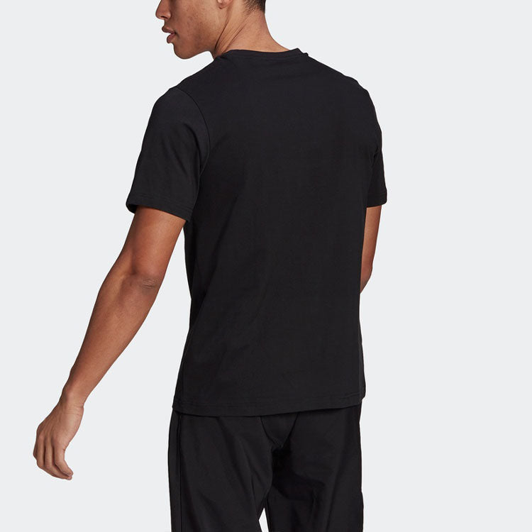 adidas Sports Round Neck Pullover Short Sleeve Black GL3260