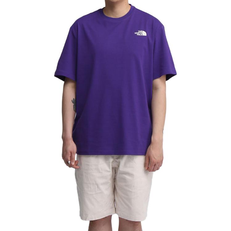 THE NORTH FACE Graffiti Character Small Logo Short Sleeve Couple Style Purple NT7UL09B