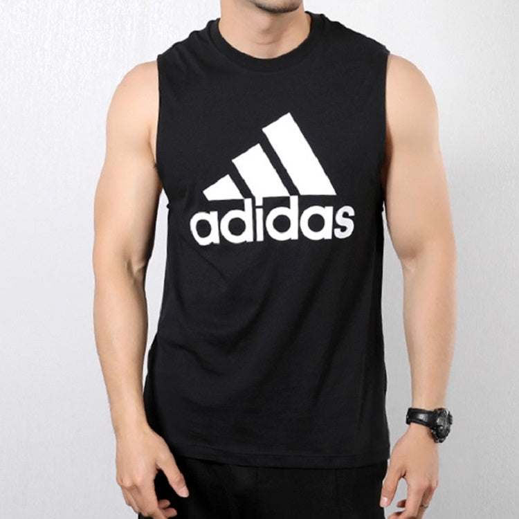 adidas Sports Stylish Round Neck Vest Black DT9936