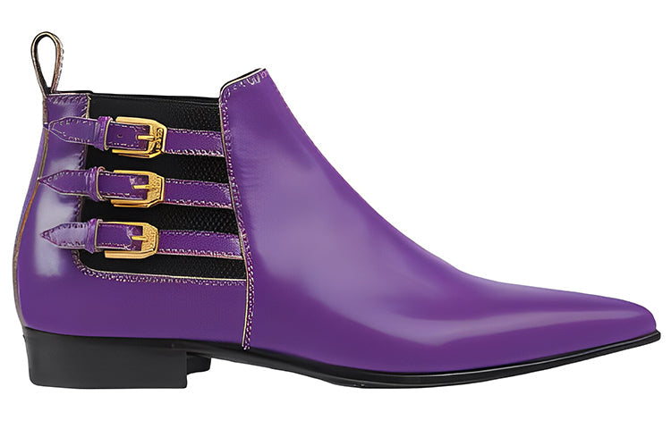 (WMNS) Gucci Leather Chelsea Boots 'Shine Purple' 603672-DS8I0-5260