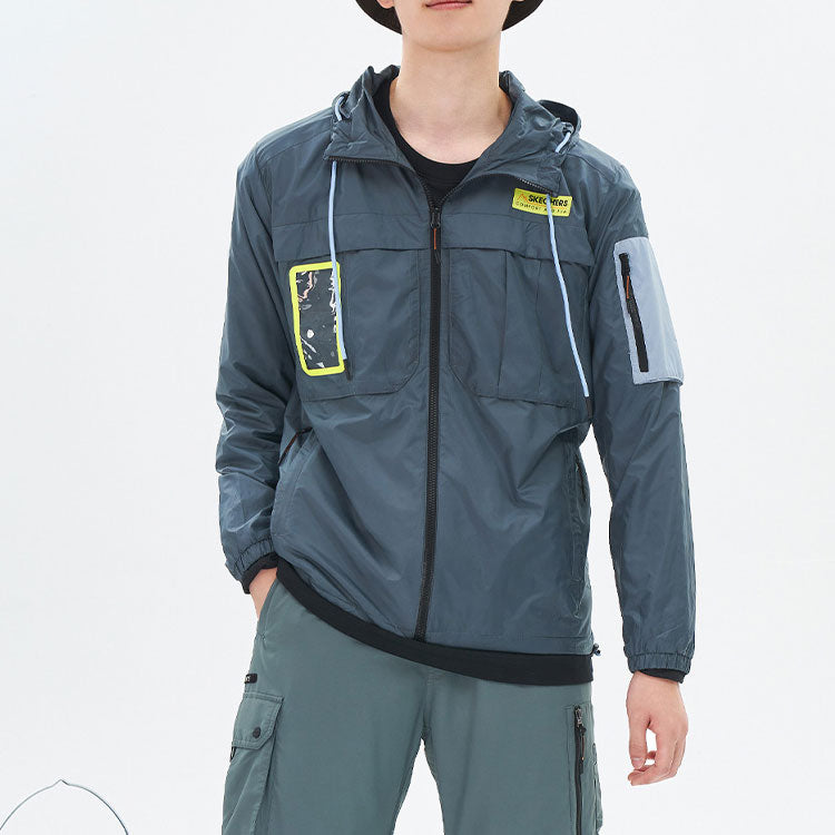 Skechers Casual Windbreaker Jacket 'Teal' L121M148