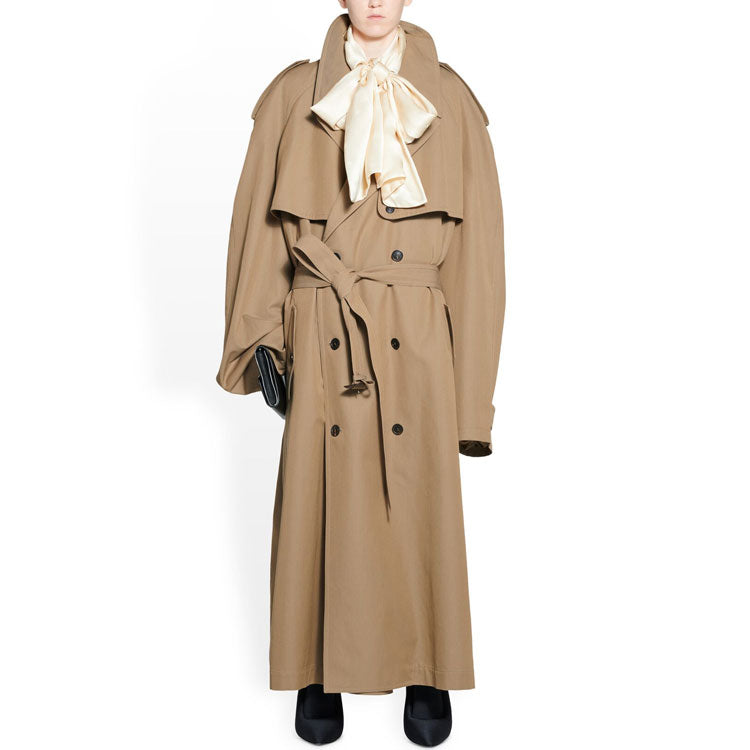 (WMNS) Balenciaga Oversized Trench Coat 'Beige' 733764TNP099501