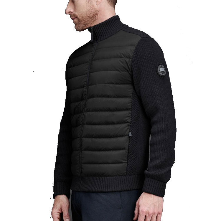 Canada Goose Hybridge Black Label Knitted Down Jacket For Men Black 6930M-61