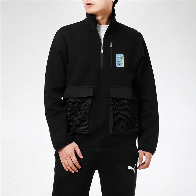 PUMA Sports Jacket 'Black Yellow' 531449-01