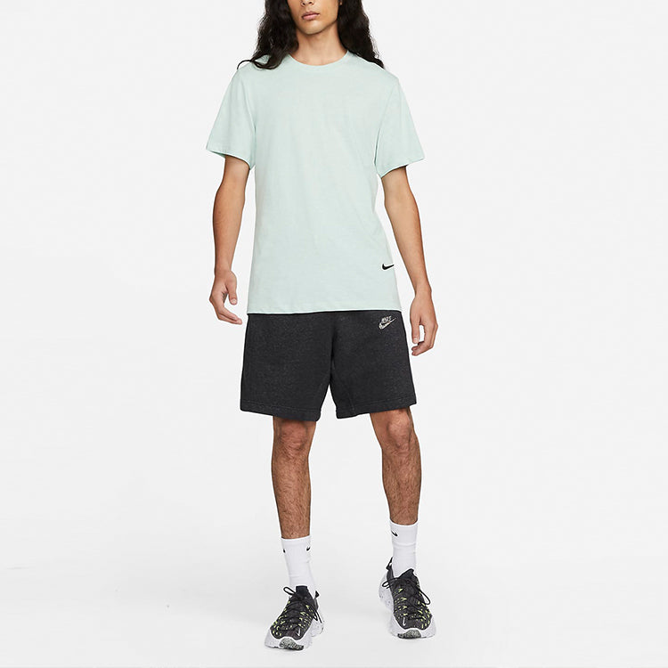 Men's Nike Solid Color Side Round Neck Short Sleeve Green T-Shirt DM2387-017
