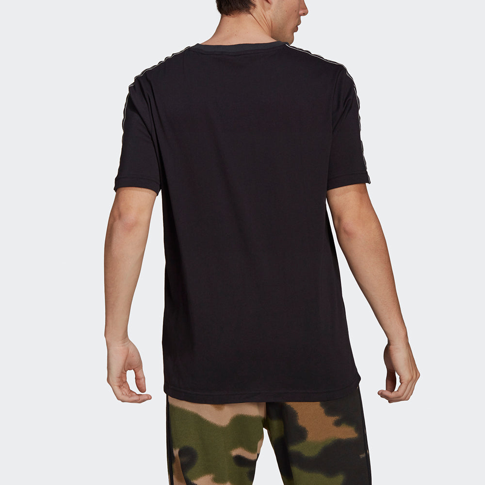 adidas originals MENS Sprt 3 Stripe T Casual Sports Crew-neck Short Sleeve Black GN2417