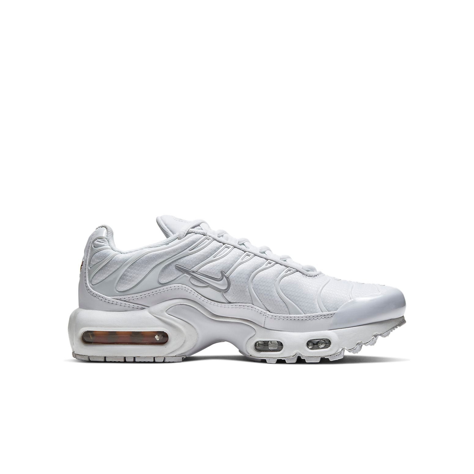 (GS) Nike Air Max Plus 'White Metallic Silver' CW7044-100