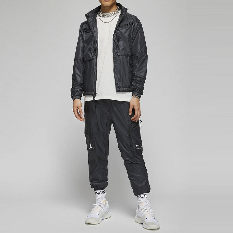 Men's Air Jordan Solid Color Logo Printing Casual Pants/Trousers Black DM1866-010