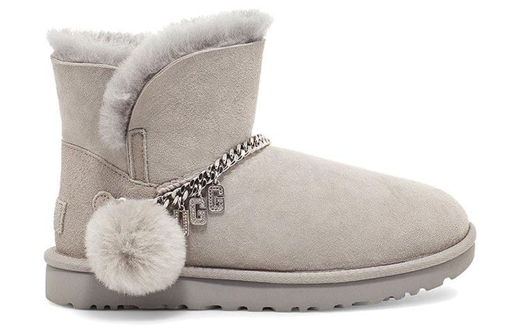 (WMNS) UGG Classic UGG Charm Mini Fleece Lined Gray 1112493-SEL