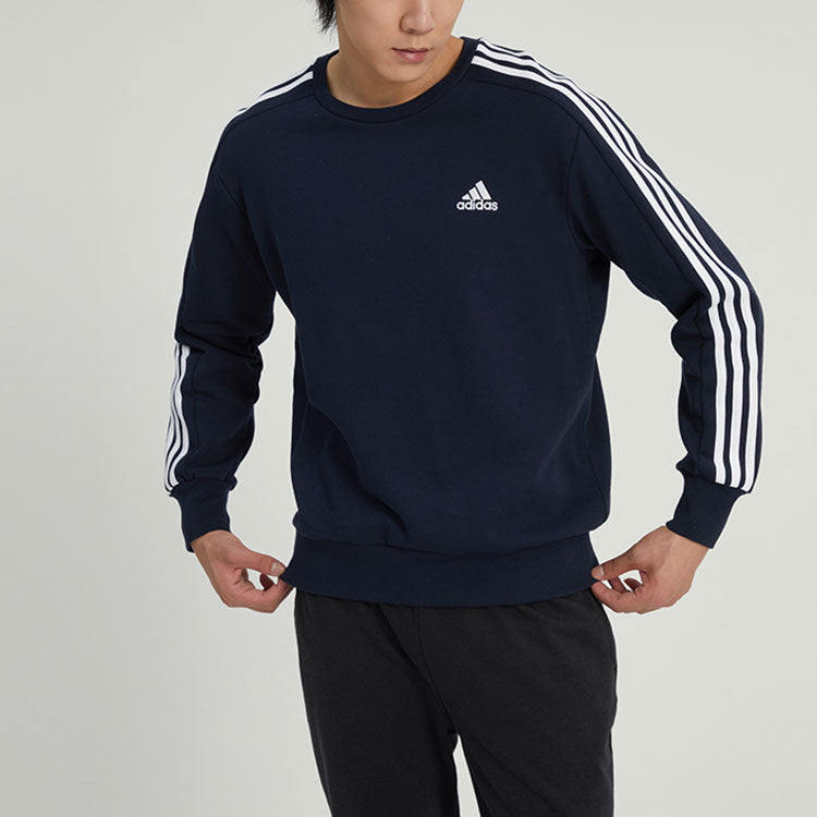 adidas Essentials French Terry 3-Stripes Sweatshirt 'Navy' IC9318