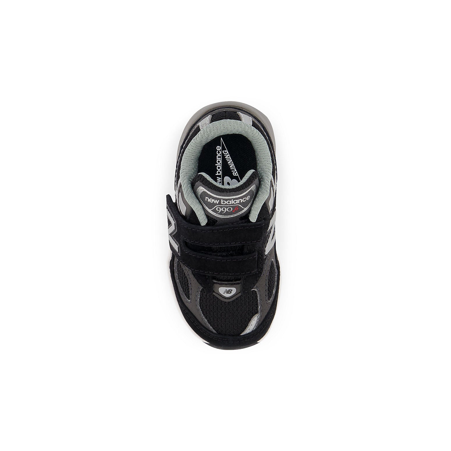 (TD) New Balance 990 V6 Hook and Loop Shoes 'Black Grey' IV990BK6