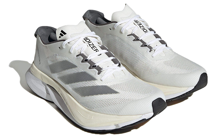 (WMNS) adidas Adizero Boston 12 'Cloud White Silver Metallic Grey Five' ID6899