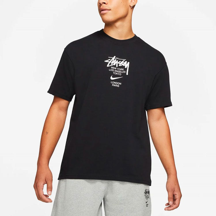 Nike x Stussy Crossover Round Neck Pullover T-Shirt Asia Sizing 'Black' DD3342-010