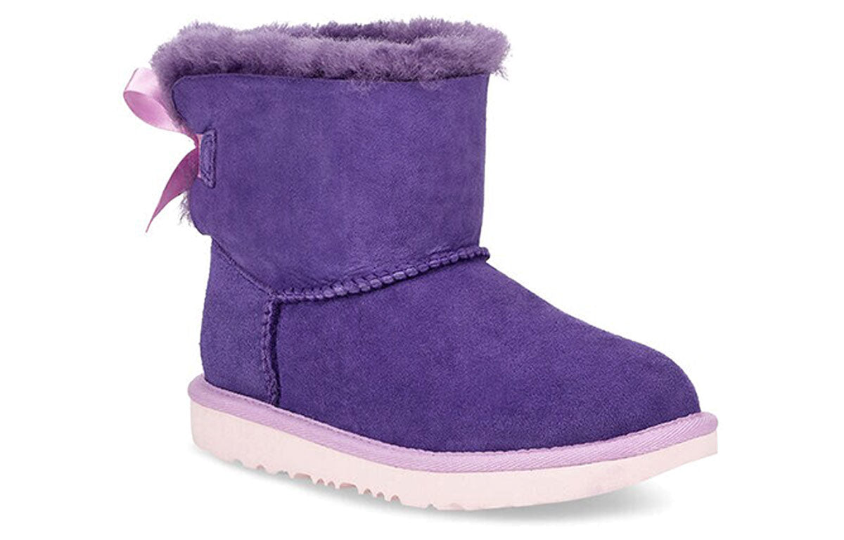 UGG Mini Bailey Bow II Fleece Lined Big Boys Purple 1017397K-VBLM