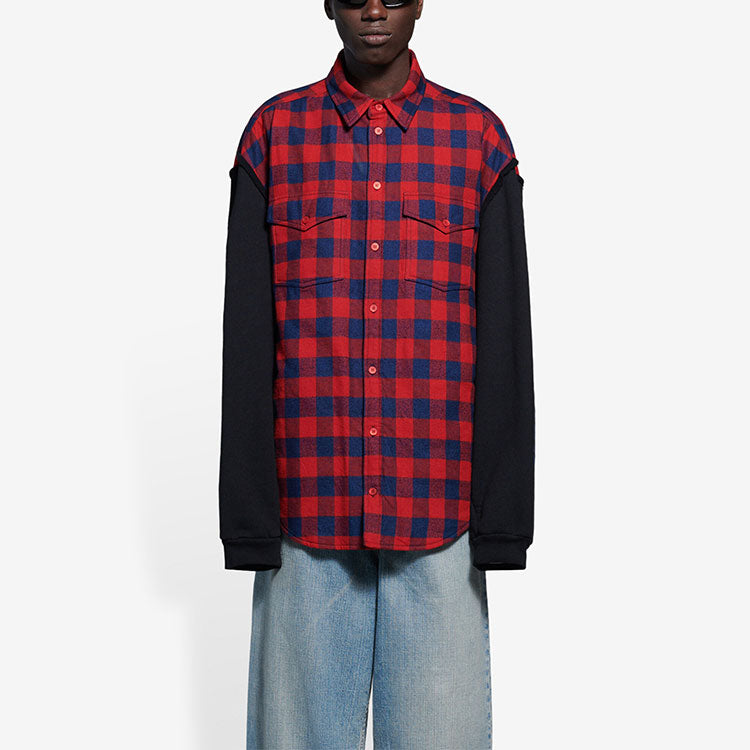 Balenciaga FW21 Long-Sleeved Shirt Red 658936TBM238521
