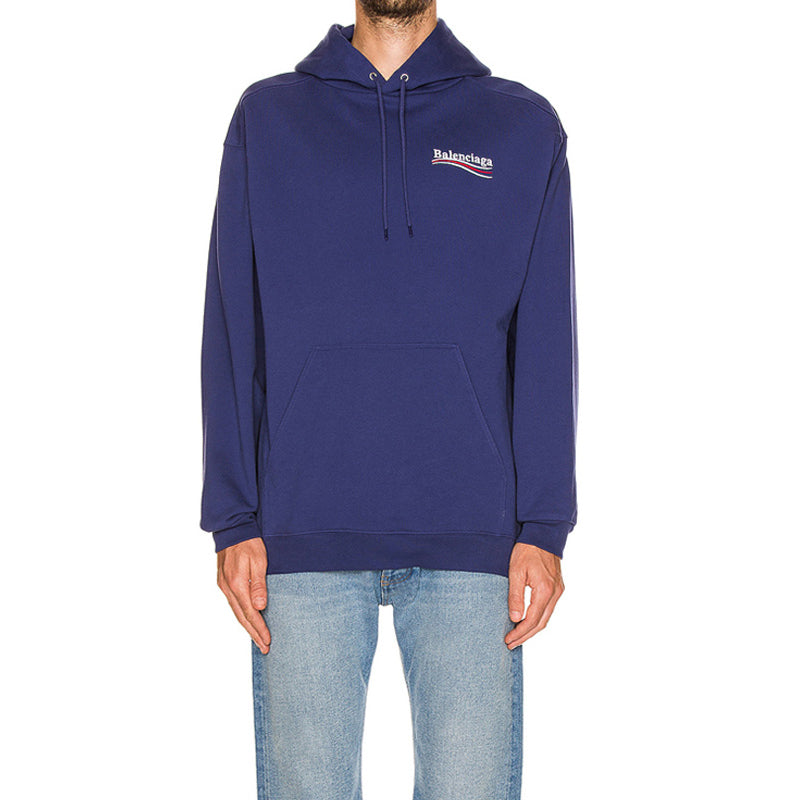 Balenciaga Political Campaign Hoodie Medium Fit 'Blue' 600583TKVI91195