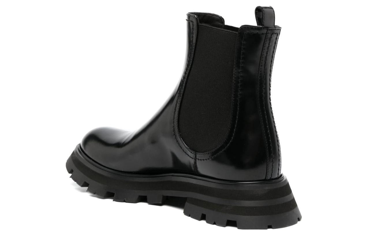 (WMNS) Alexander McQueen Wander Chelsea Leather Boots 'Black' 757487WIDU1