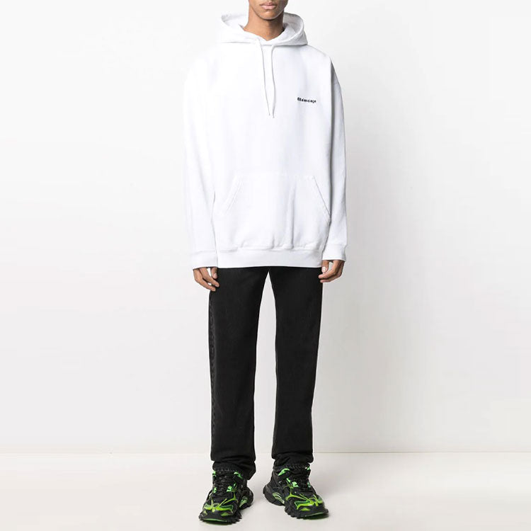 Men's Balenciaga hooded Casual Pure Cotton White 570811TJV859040