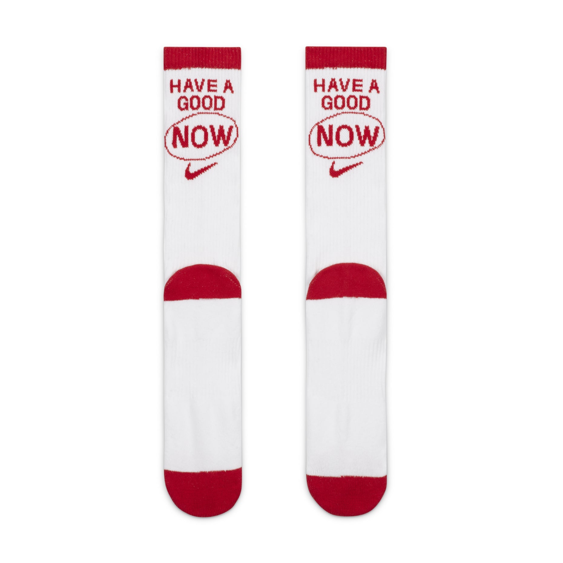 Nike Everyday Plus Cushioned Crew Socks 'White Red' DQ7709-100