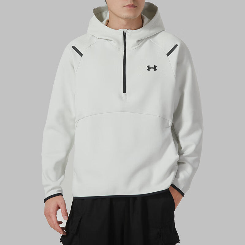 Under Armour Logo Unstoppable Fleece Zip Hoodie 'White' 1379811-114