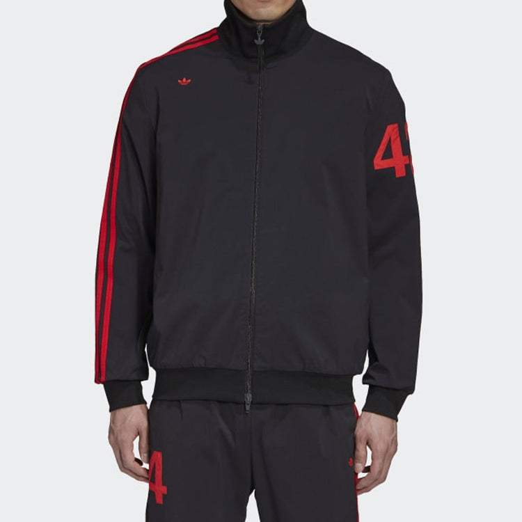 adidas originals x 424 Track Jacket Crossover Asymmetric Sports Black FS6238