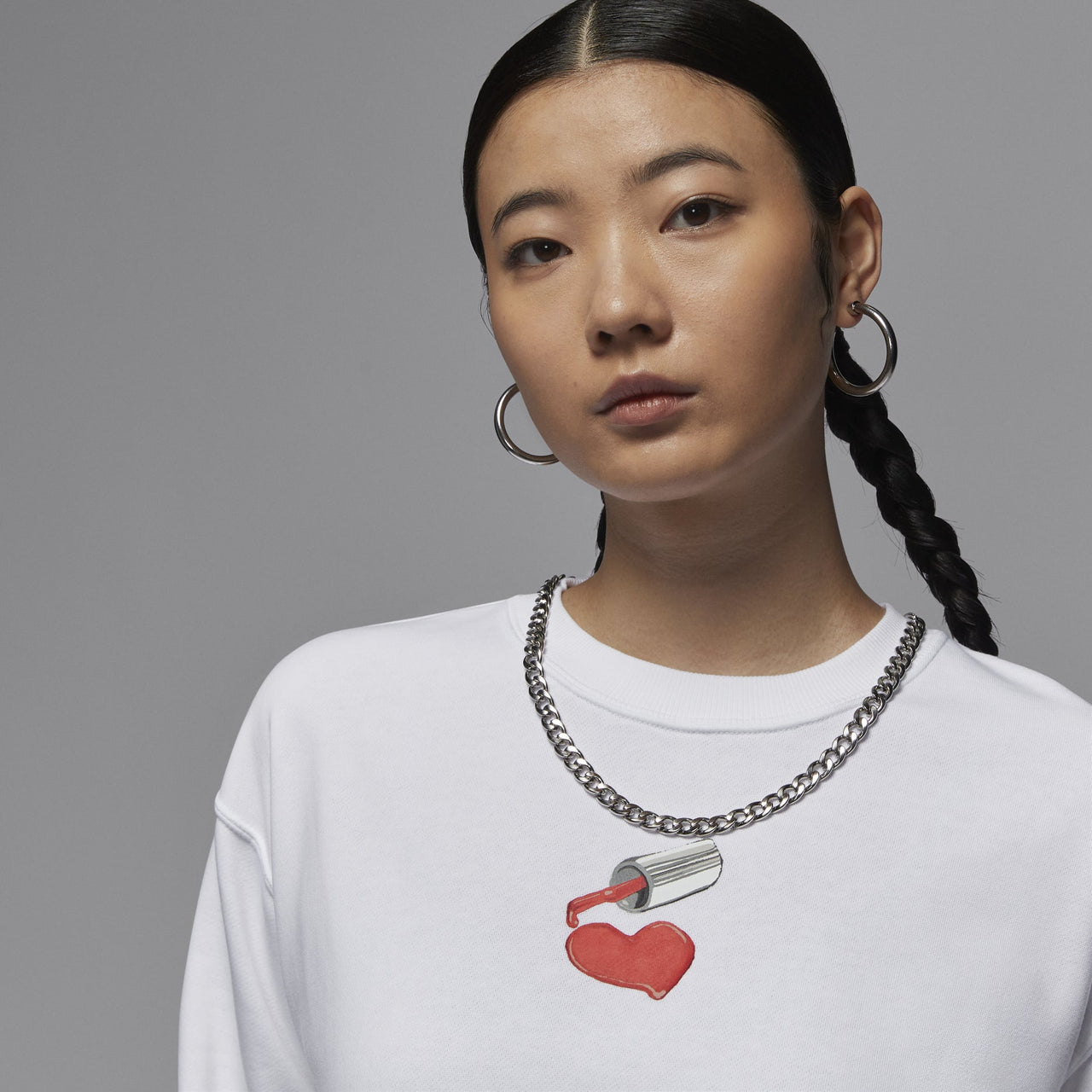 (WMNS) Air Jordan Brooklyn Fleece Crew Neck Sweatshirt Asia Sizing 'White' HV9371-100