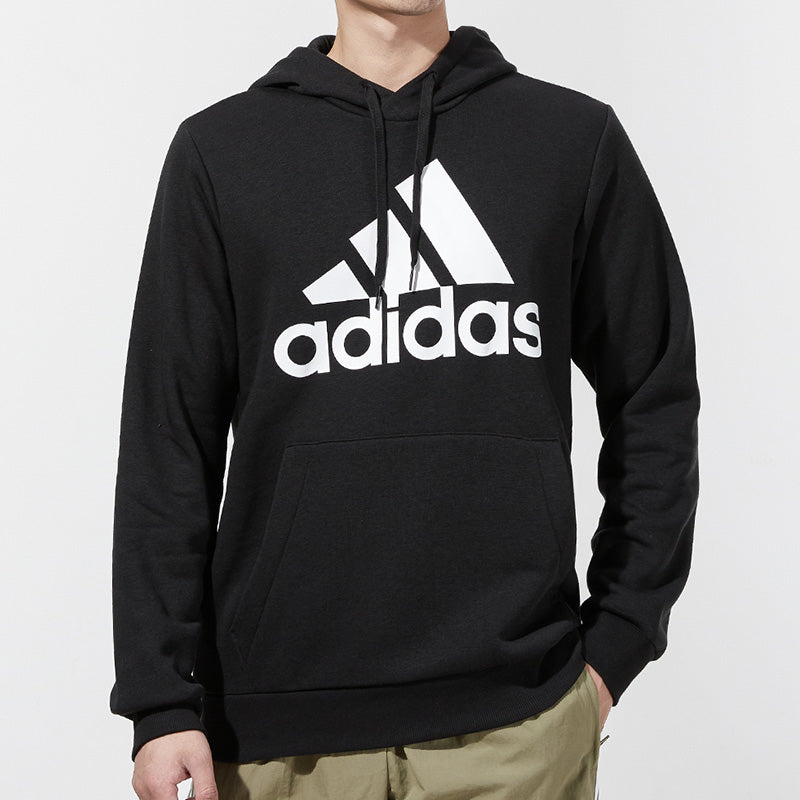 Men's adidas Bl Fl Hd Large Logo Kangaroo Pouch Black GK9220