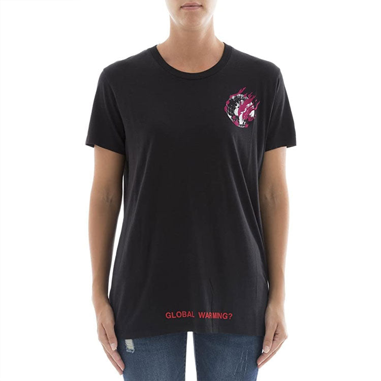 (WMNS) Off-White Flame Short Sleeve Black OWAA029E174040121088