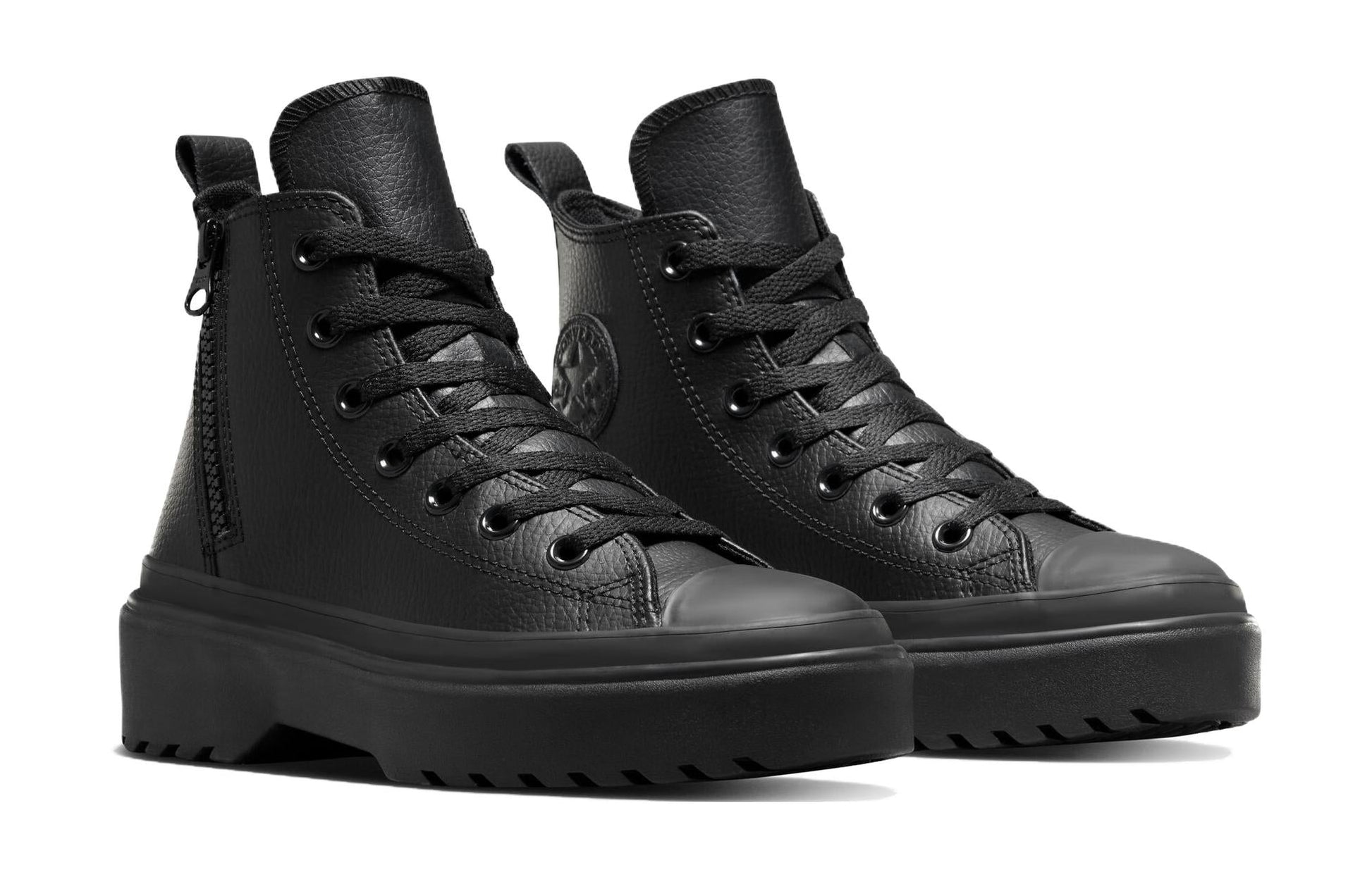 (GS) Converse Chuck Taylor All Star Lugged Lift Platform Leather 'Black' A04819C