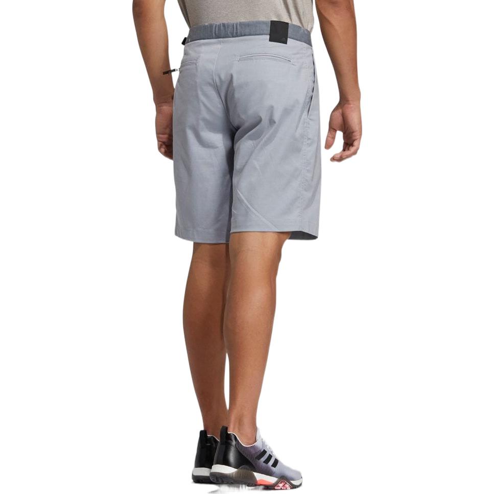 Men's adidas Solid Color Lacing Straight Casual Shorts Silver GM0814